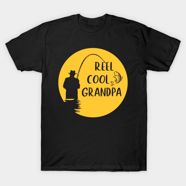 Reel Cool Grandpa Fishing Lovers Fathers Day Gifts T-Shirt by gotravele store